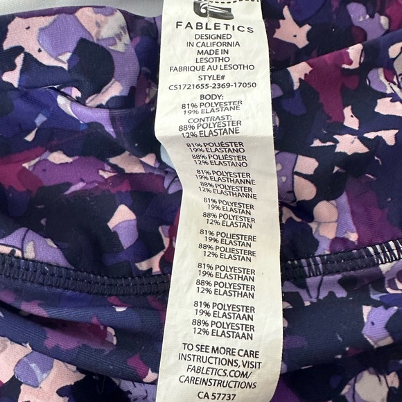 Fabletics Gia Printed PowerLite Crop - Picture 4 of 5